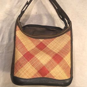 NWT Bagaboo Pandan Pannier Bag Mocha Pandan Weave